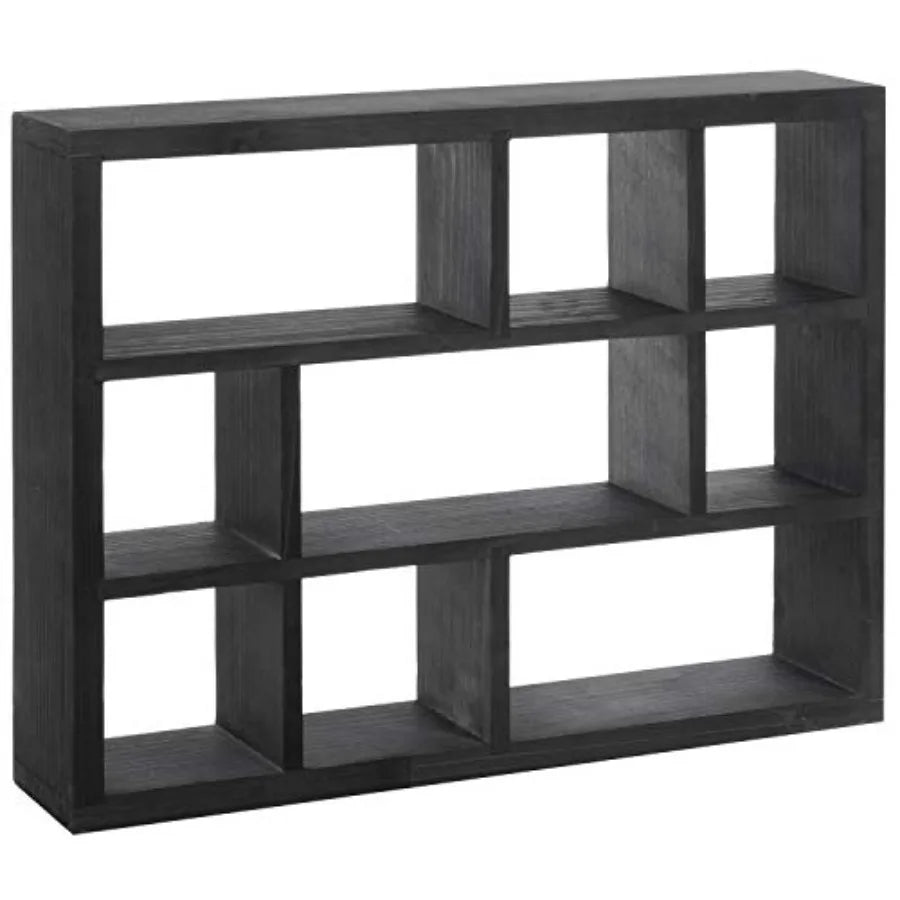 9 Compartment Vintage Solid Wood Shadow Box