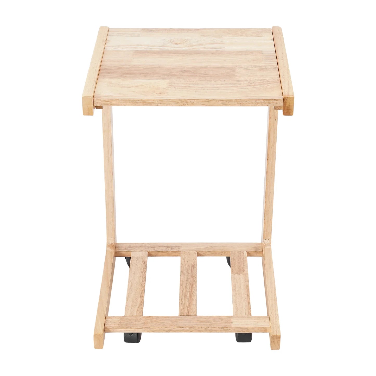 C-Shaped Small Side Table with Wheels