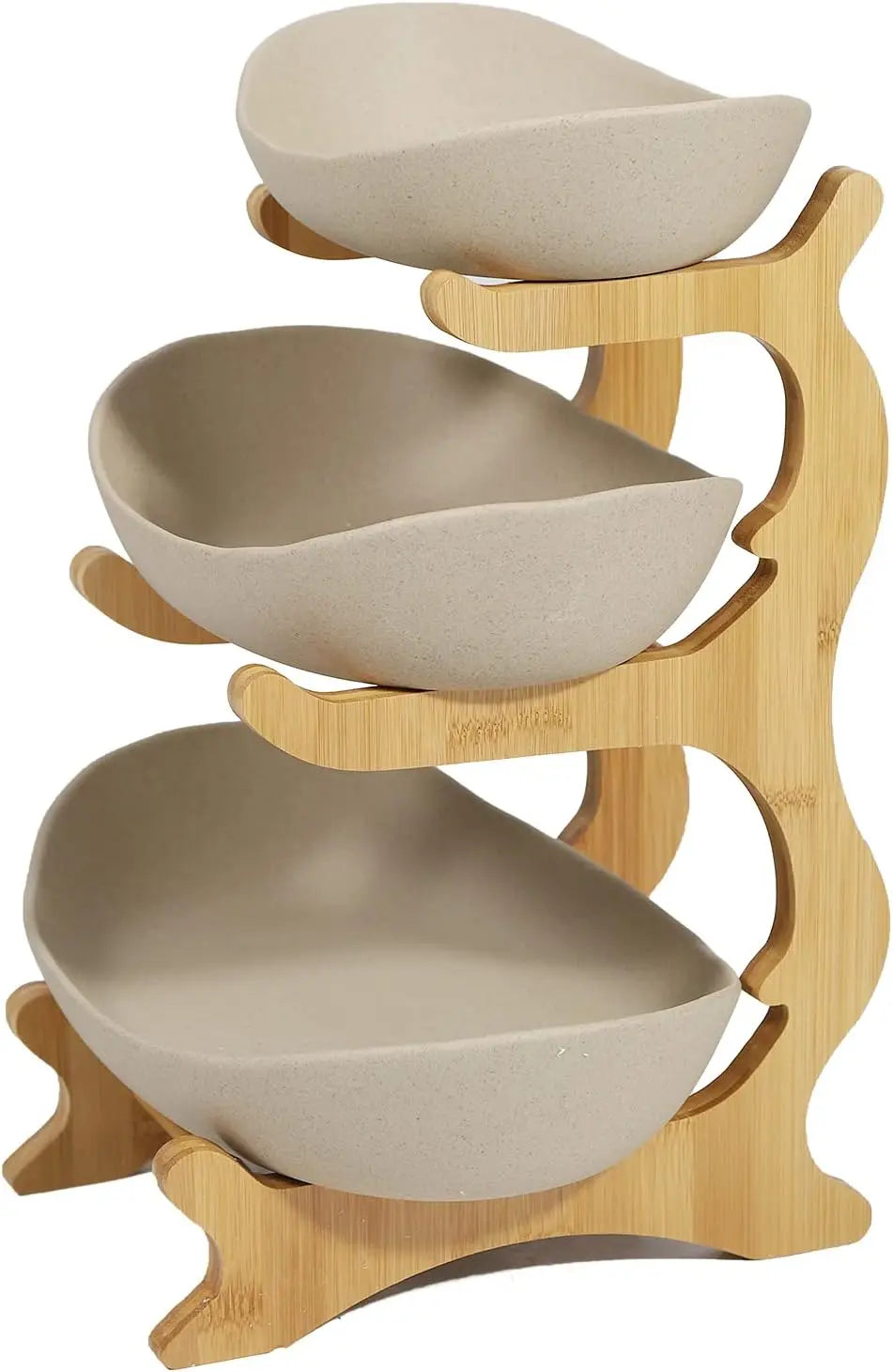 3 Tier Ceramic Solid Color Fruit Plate Rack