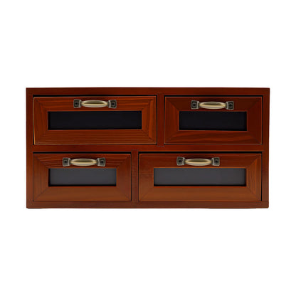 Retro Wooden Desktop Storage Cabinet
