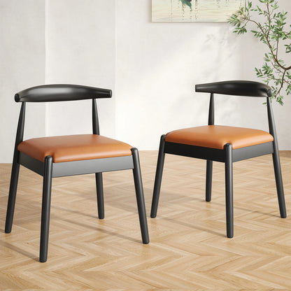 Dining Chairs Set of 2 with Solid Wood Legs
