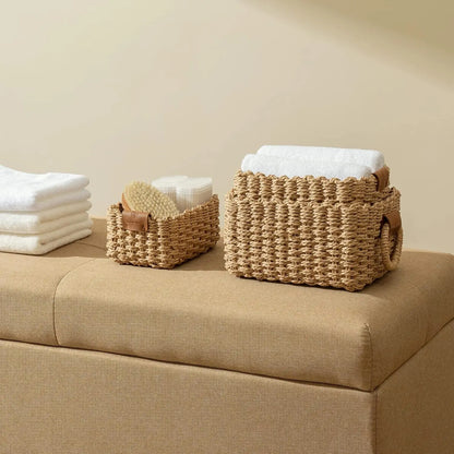 Decorative Square Basket Organizer Set of 3