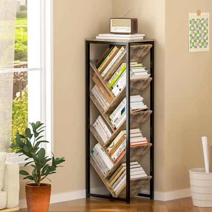5 Tier Tree Bookshelf With Wood Shelves