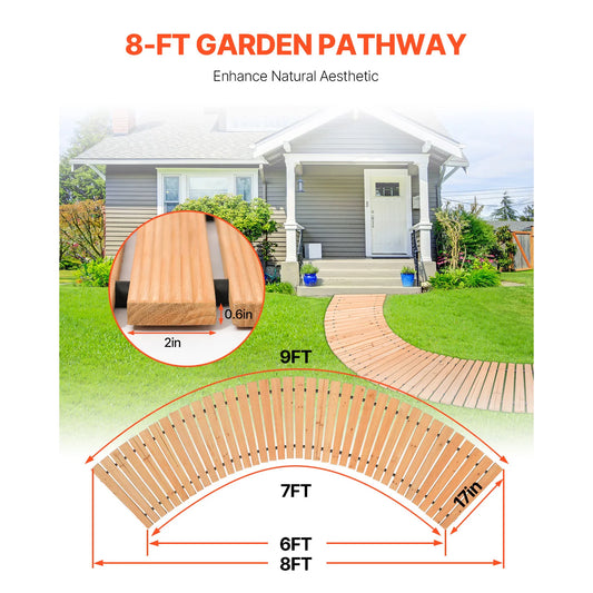 Wooden Walkway Non-Slip Roll Out Garden