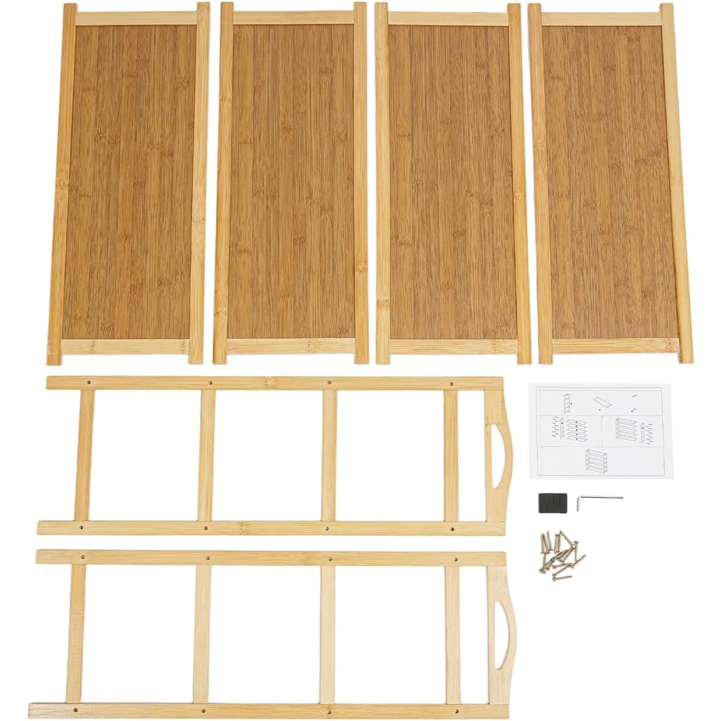 5-Tier Bamboo Wood Shoe Storage Shelf Rack