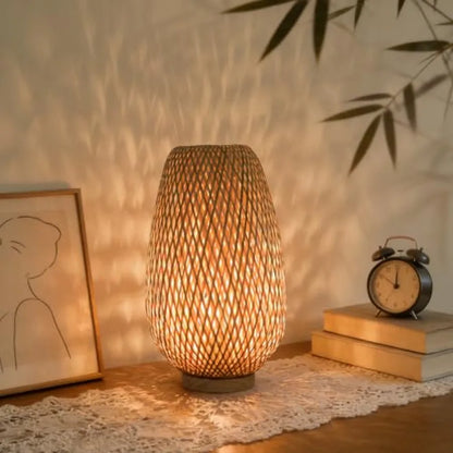 Handmade Mini Bamboo Table Lamp