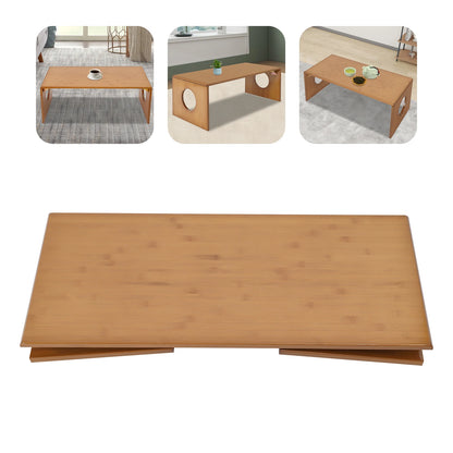 Folding Portable  Bamboo Floor Coffee Table