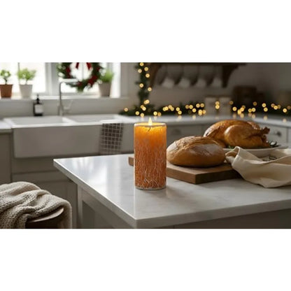 Glass Flameless  Candles Flickering with Remote Timer