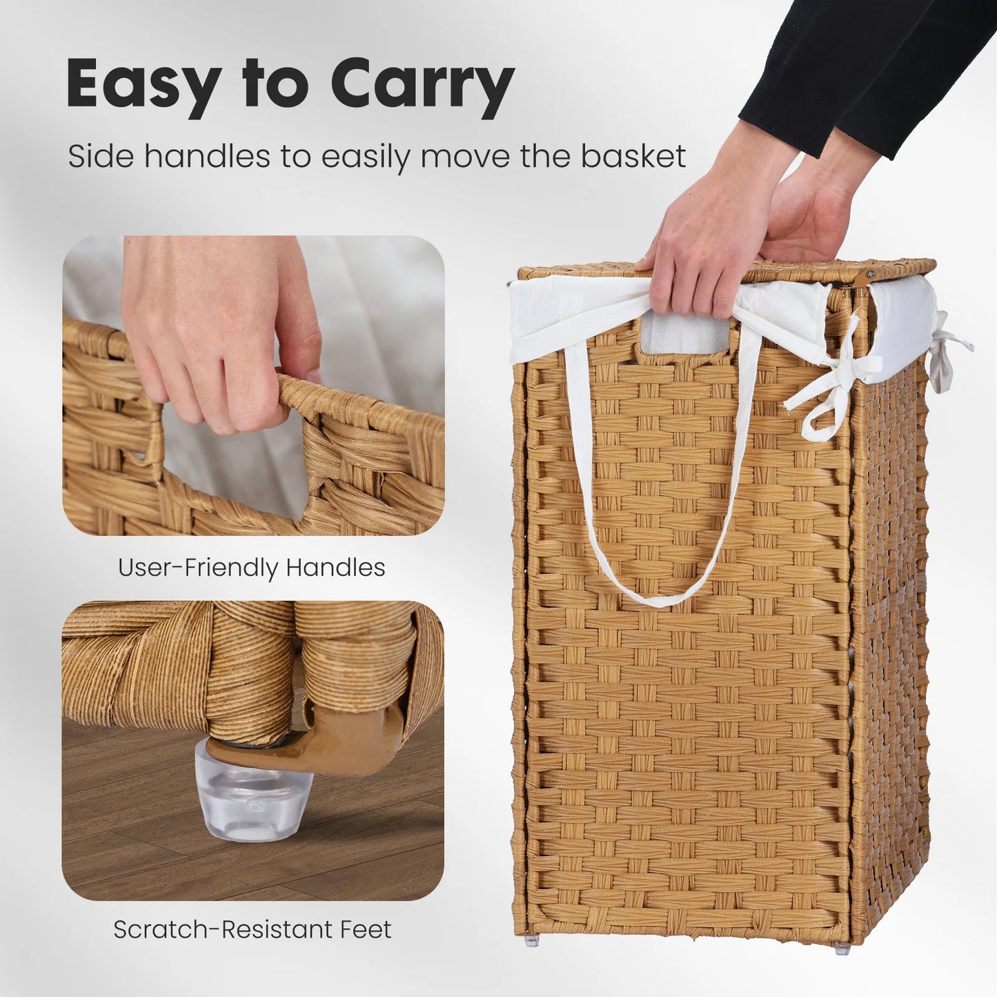 Large Capacity Collapsible Rattan Storage Box