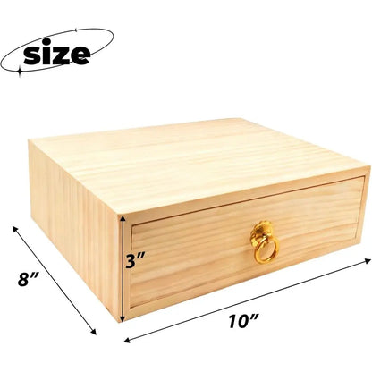 Natural Wooden Storage Box Desk Single Wood Cabinet