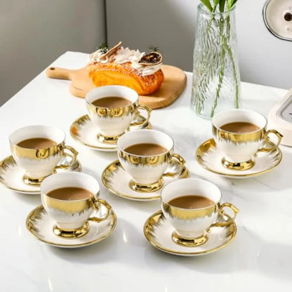 Ceramic Turkish Coffee Cup With Gold Trim