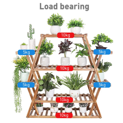Extra Large Wood Flower Rack Indoor and Outdoor