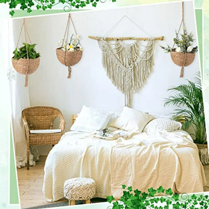 Indoor Boho Hanging Planter Basket Set