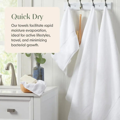 White Bath Towels Set of 4