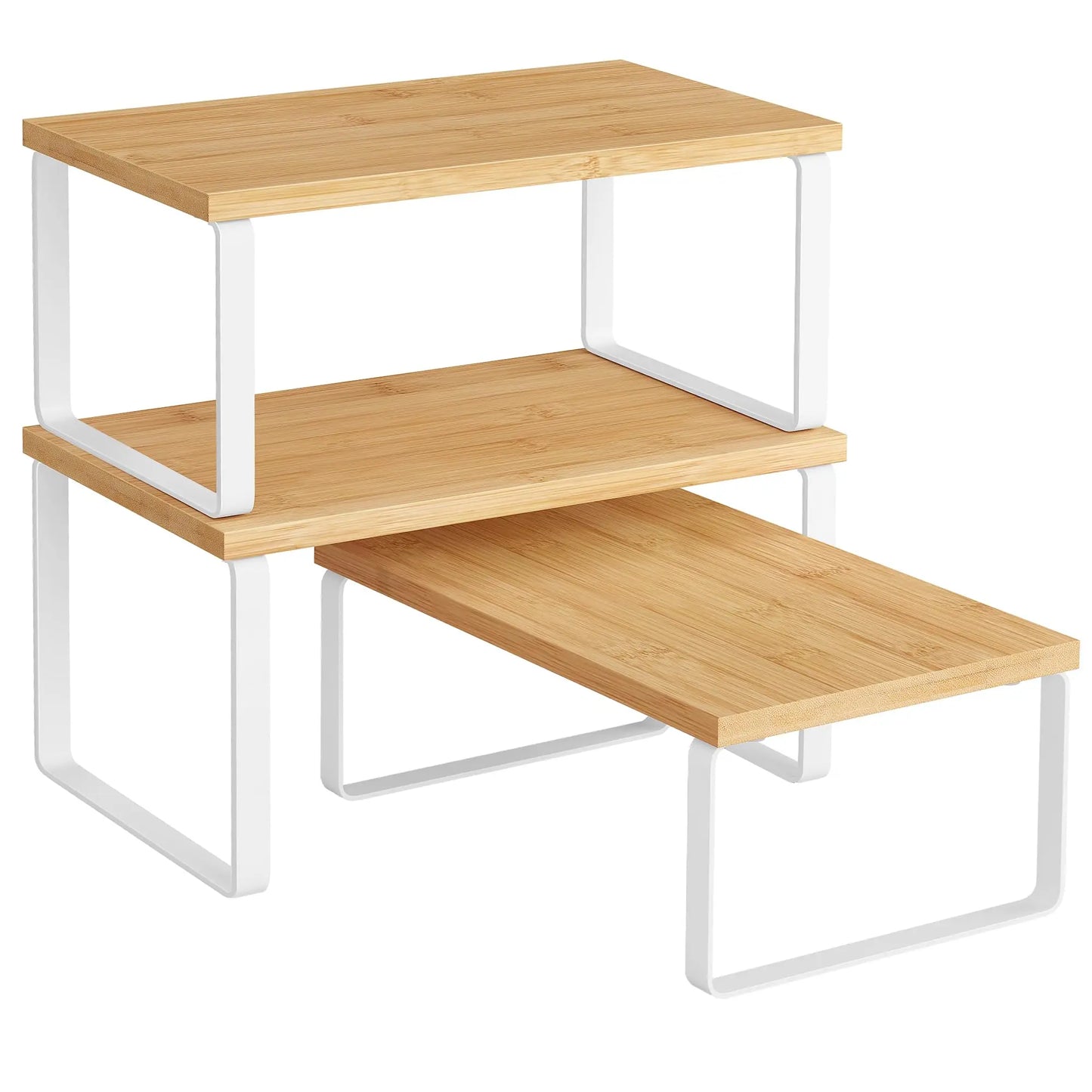 Cabinet Organizer Shelf Set of 3 Kitchen Counter Shelves