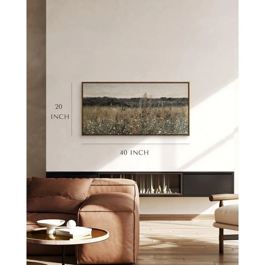 Vintage Wall Art Flower Meadow Landscape Paintings