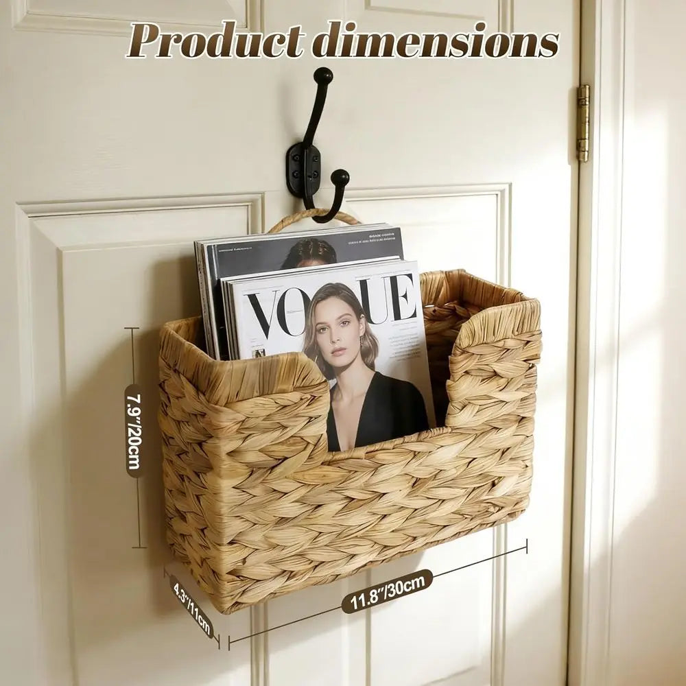 Hanging Woven Wall Magazine Holder Storage