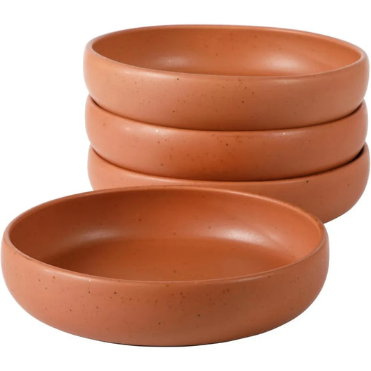 4piece Clay Stoneware Dinner Set in Terracotta