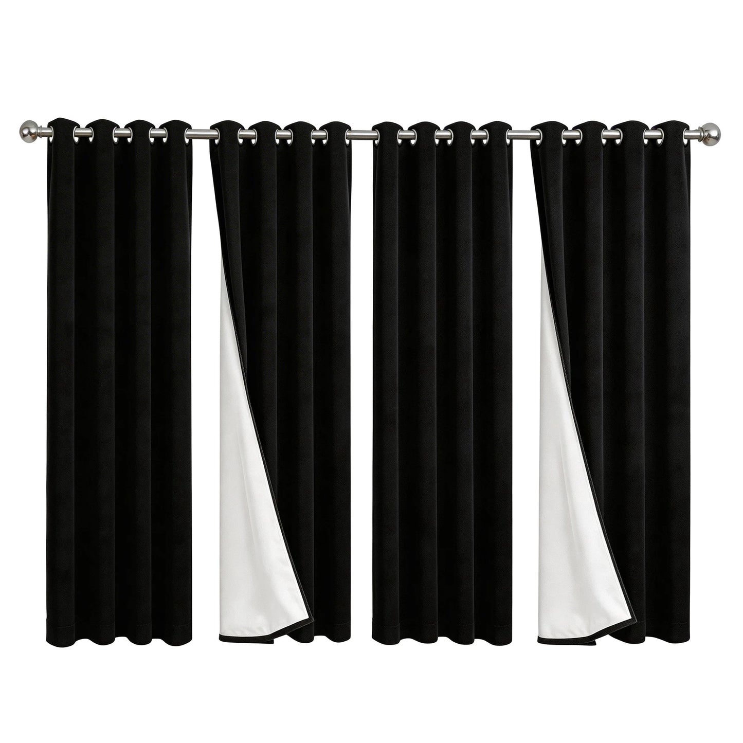 100% Light Blocking Linen Texture Curtains
