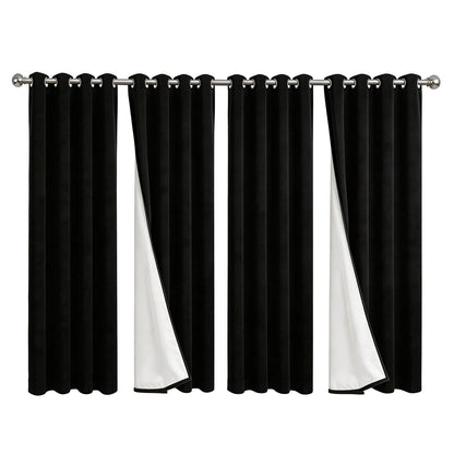 100% Light Blocking Linen Texture Curtains