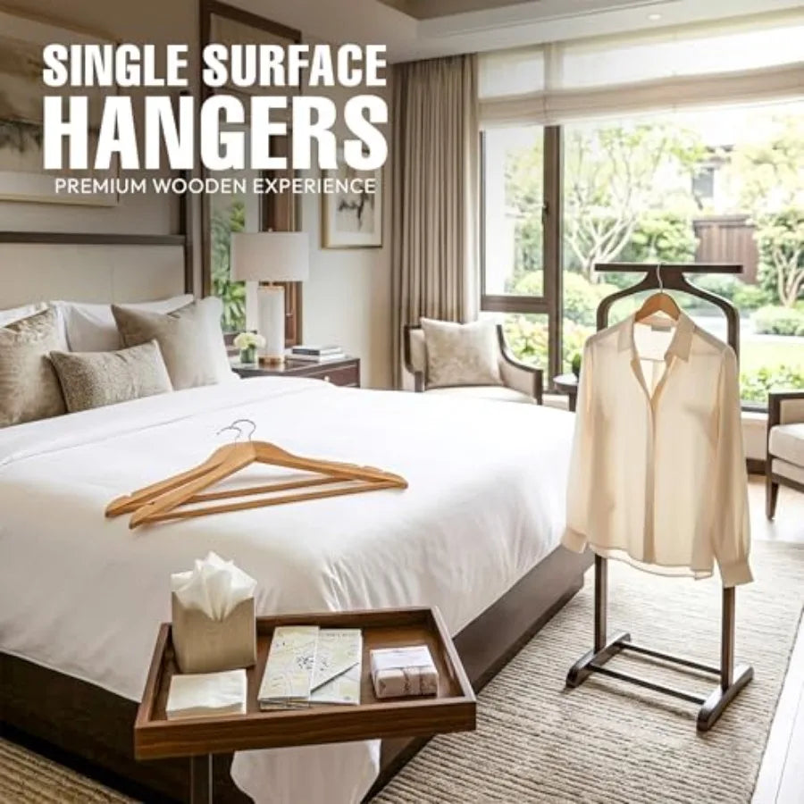 Premium Wooden Hangers 30 Pack