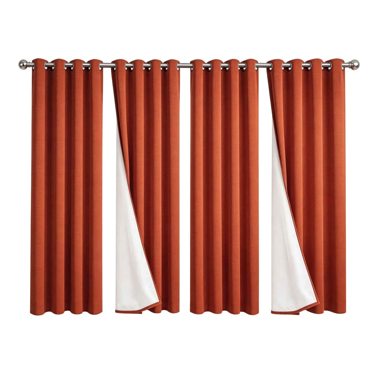 100% Light Blocking Linen Texture Curtains
