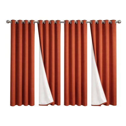 100% Light Blocking Linen Texture Curtains