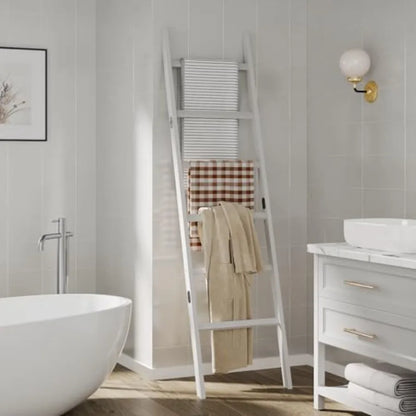 Bamboo Towel Rack 6-Tier Blanket Ladder