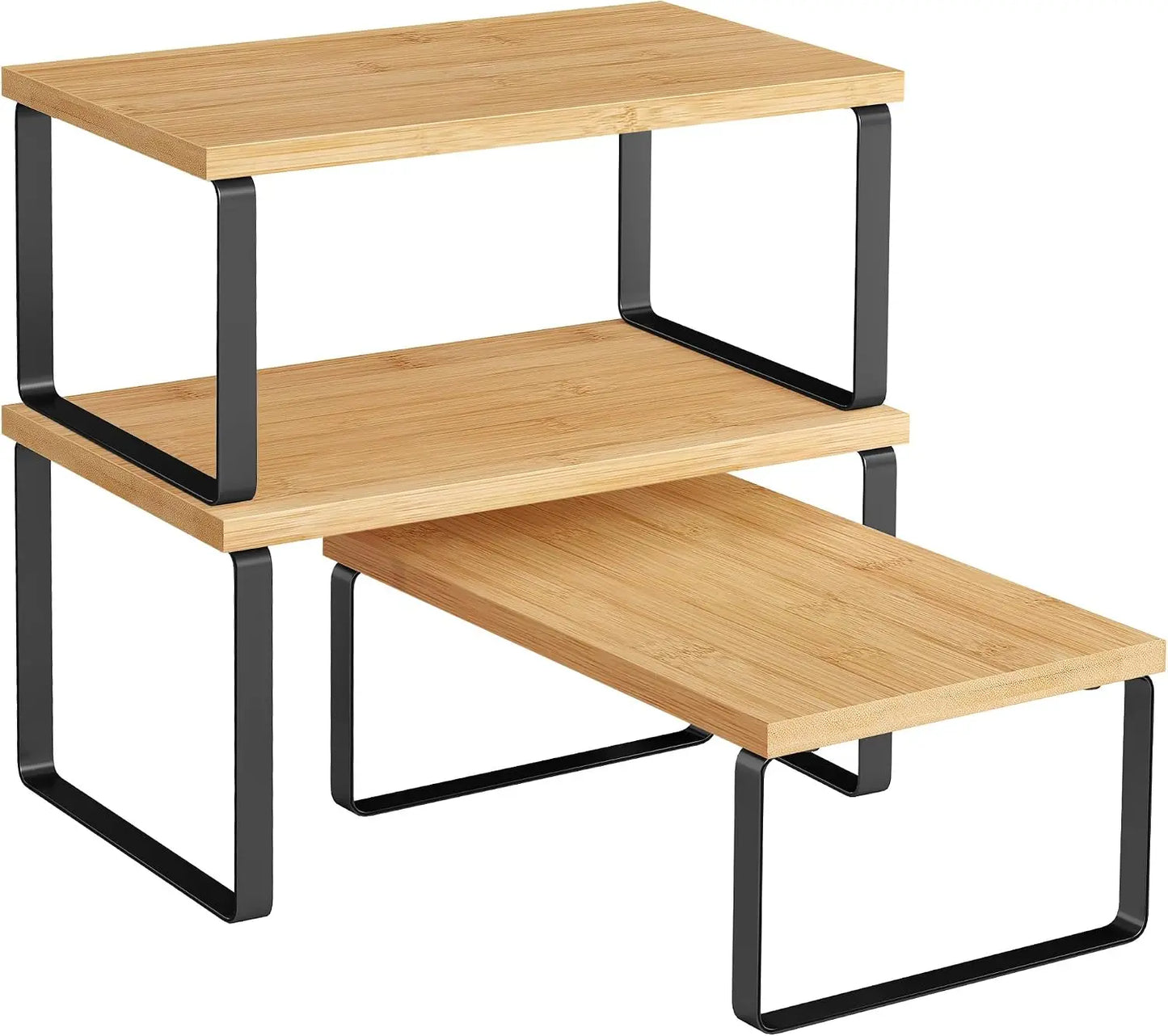 Cabinet Organizer Shelf Set of 3 Kitchen Counter Shelves