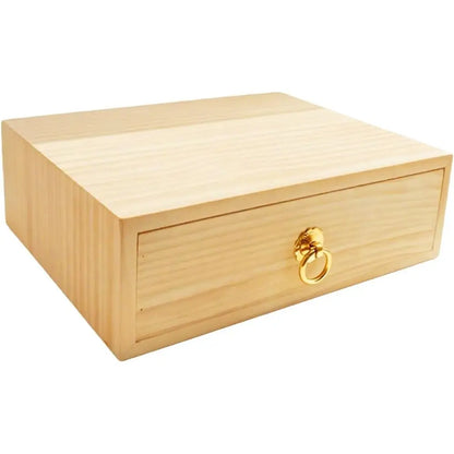 Natural Wooden Storage Box Desk Single Wood Cabinet