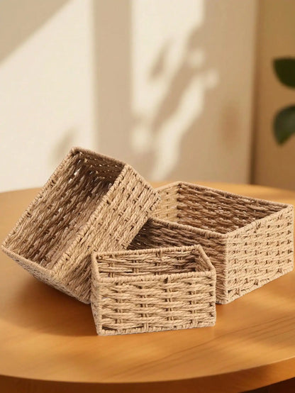 Handmade Rattan Woven Organizer Tray