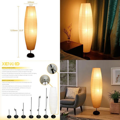 Rice Paper Lantern Floor Lamp for Bedroom