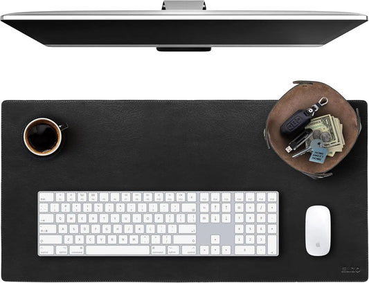 Genuine Full-Grain Leather Desk Mat Set
