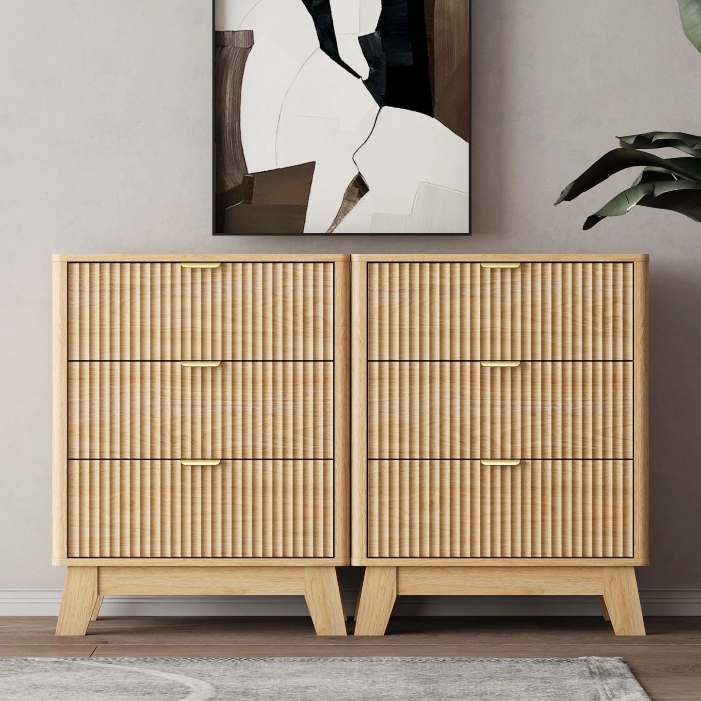Mid-Century Modern Wooden Bedroom Nightstand