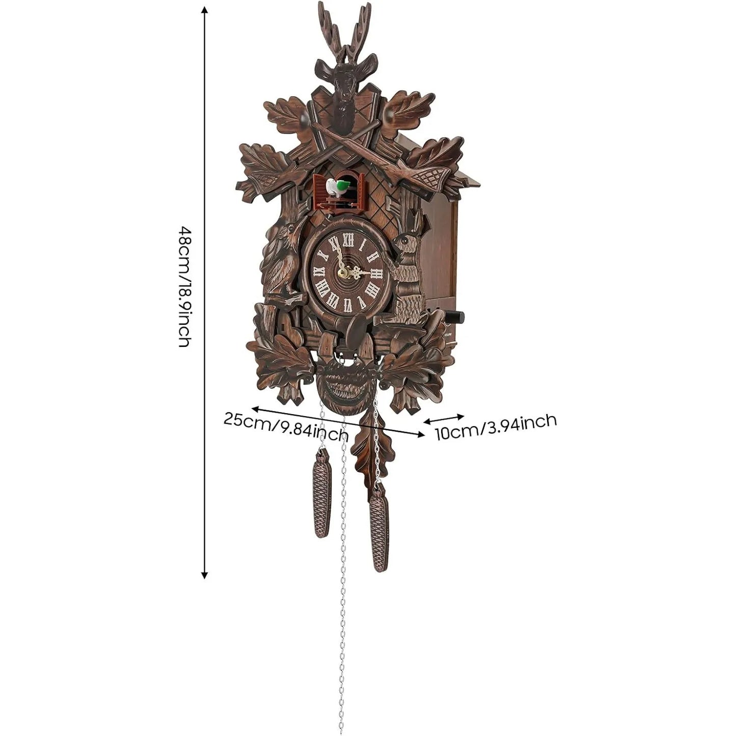 Battery Operated Wall Clock with Pendulum