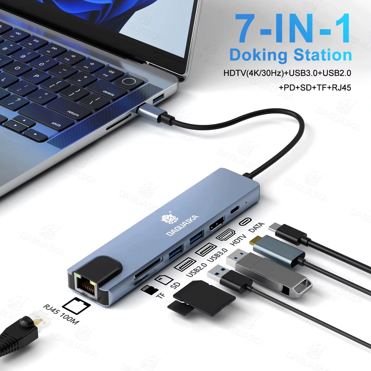7 in 1 Type C Docking Station