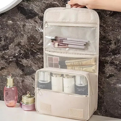 Hanging Makeup Foldable Compartment Travel Case