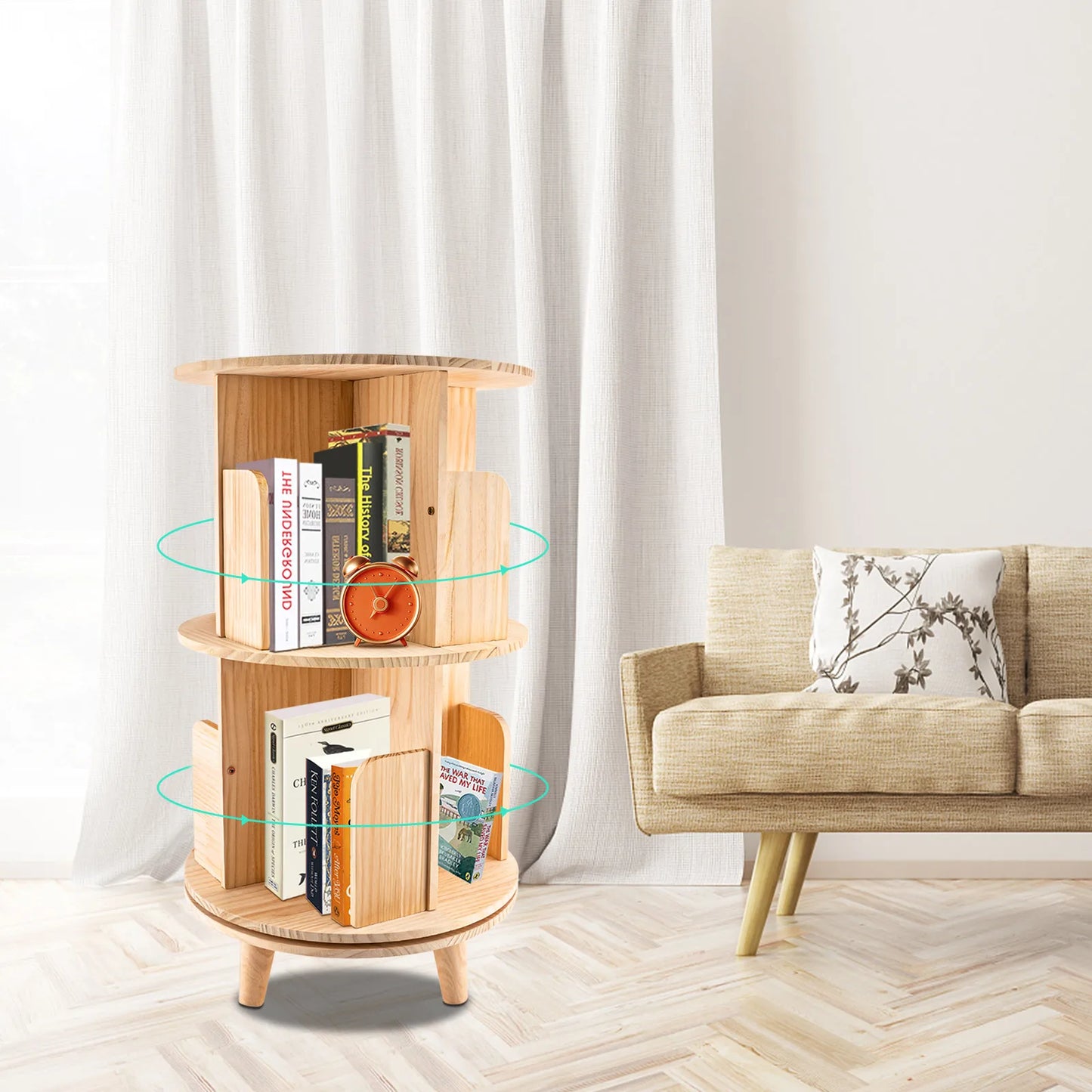 360° Rotating Display Stand with Floor-Standing