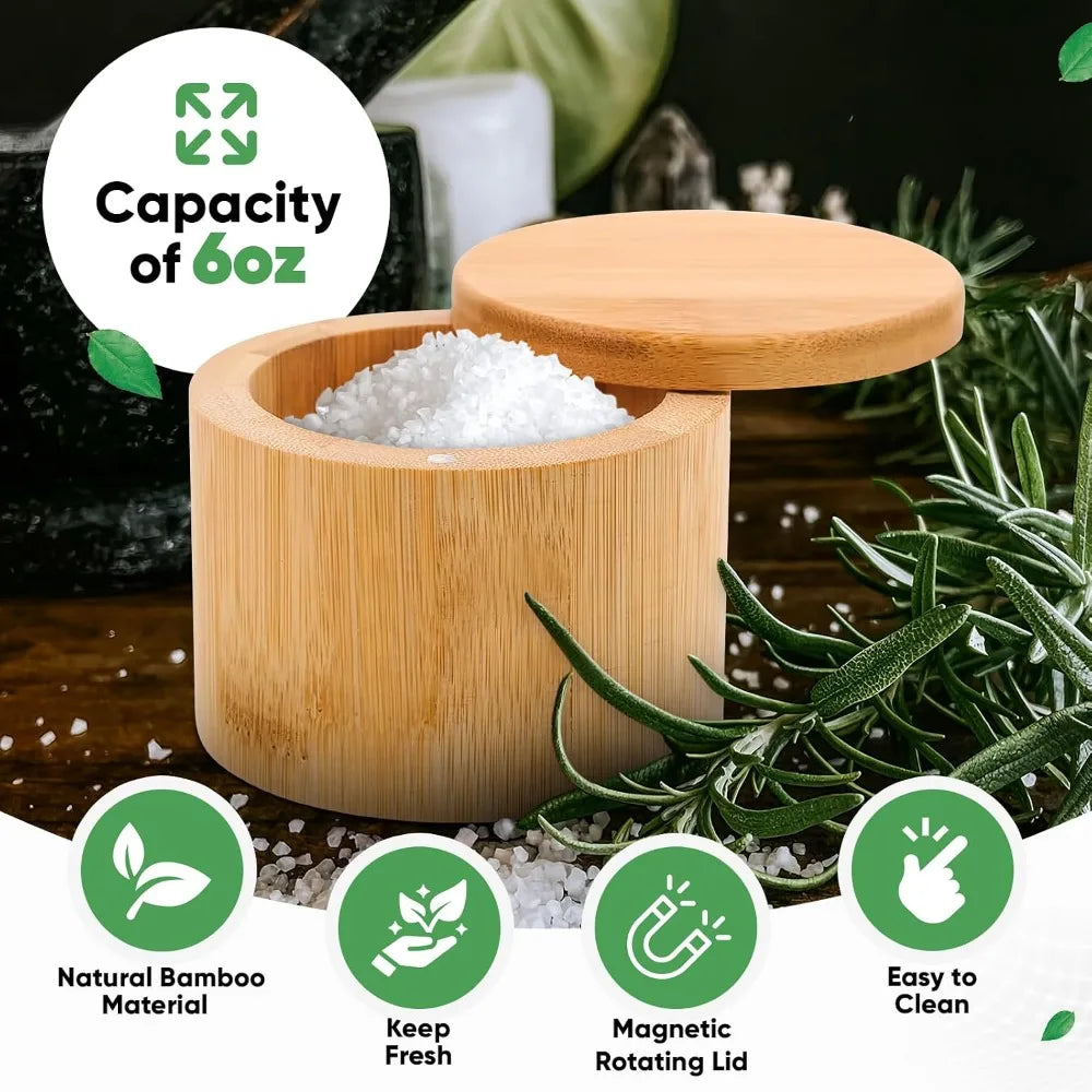 Elegant Flaky Salt and Pepper Spice Storage Container