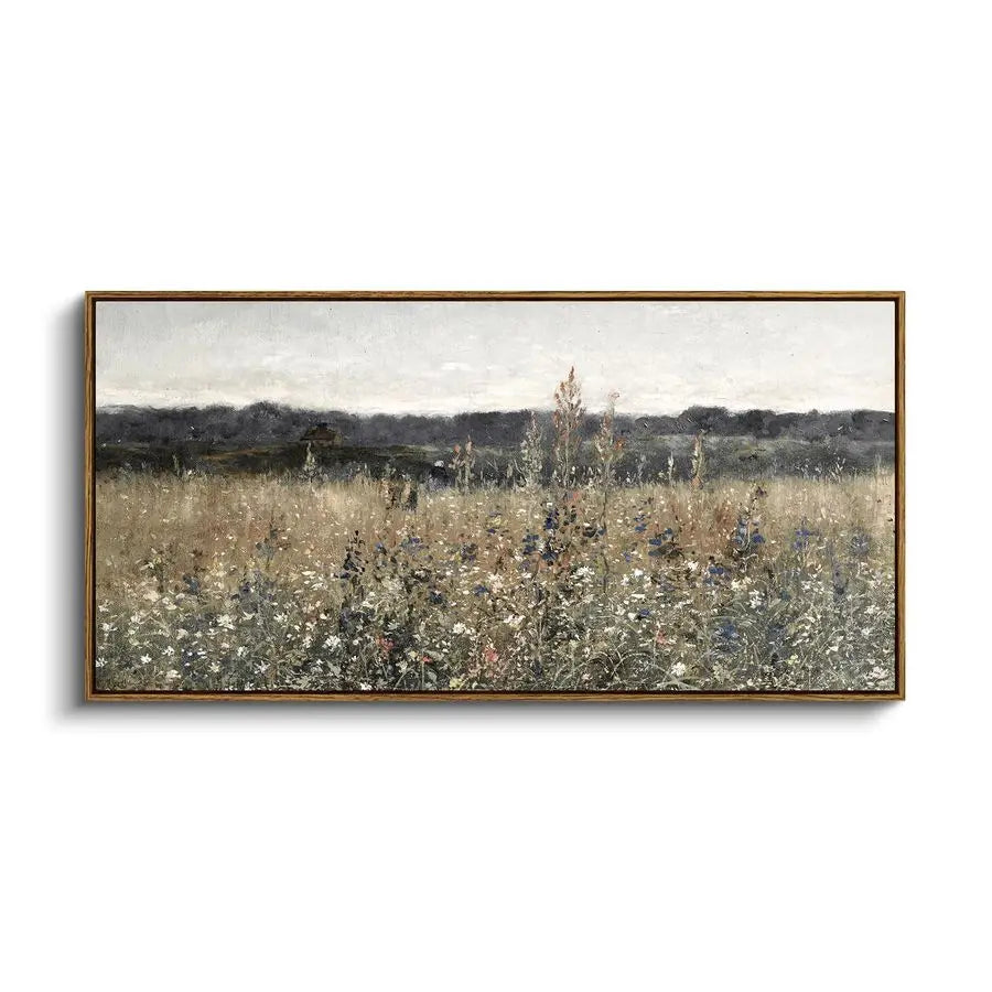 Vintage Wall Art Flower Meadow Landscape Paintings