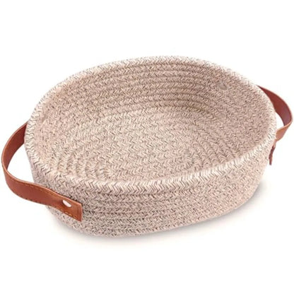 Small Woven Mini Cotton Rope Storage Basket