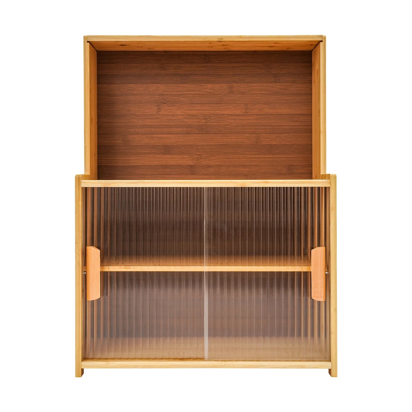 Bamboo MDF Sliding Door Kitchen Pantry Organizer