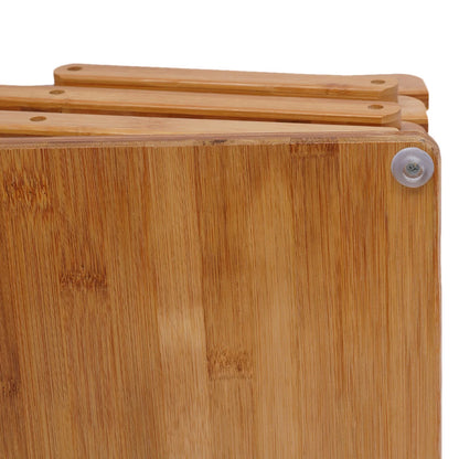 Bamboo Magazine Rack 5-Tier Foldable Storage Organizer