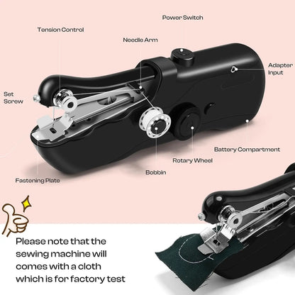Portable Mini Sewing Machine Supplies with Basket