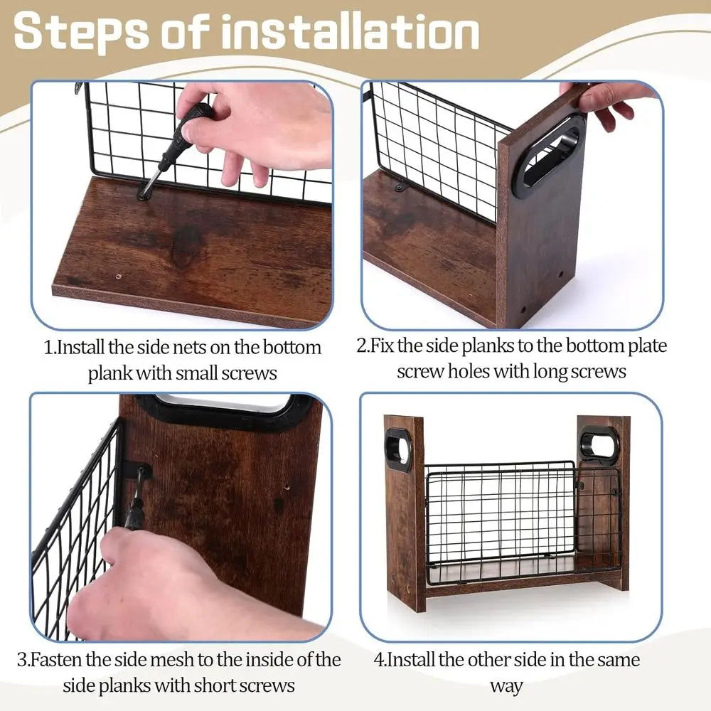 Magazine Holder Slim Rack Storage Basket Organizer