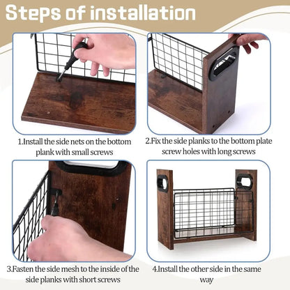 Magazine Holder Slim Rack Storage Basket Organizer