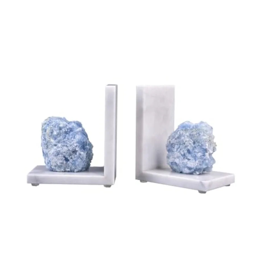 Heavy-Duty Amethyst L-Shaped Glass Bookends