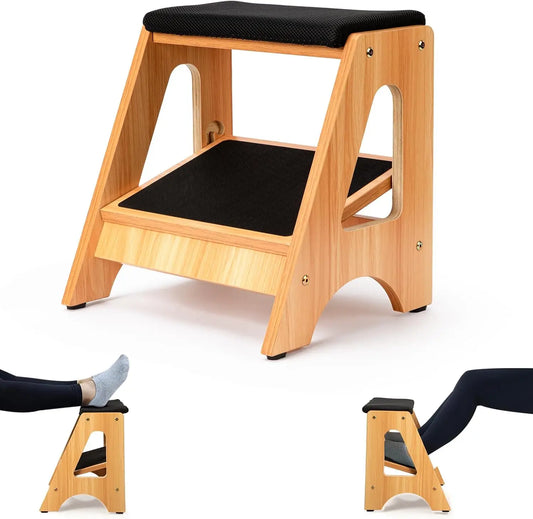 Wooden Footrest  Cushioned  for Office Home Use