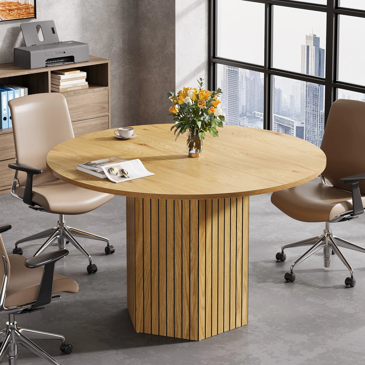 47-Inch Wood Modern Meeting Table