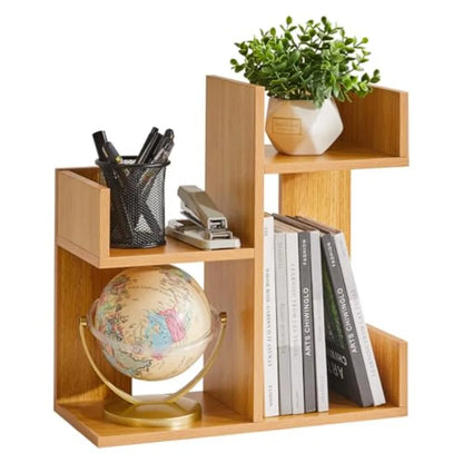 Small Desk Organizer 2 Tier Tree Cactus Bookshelf
